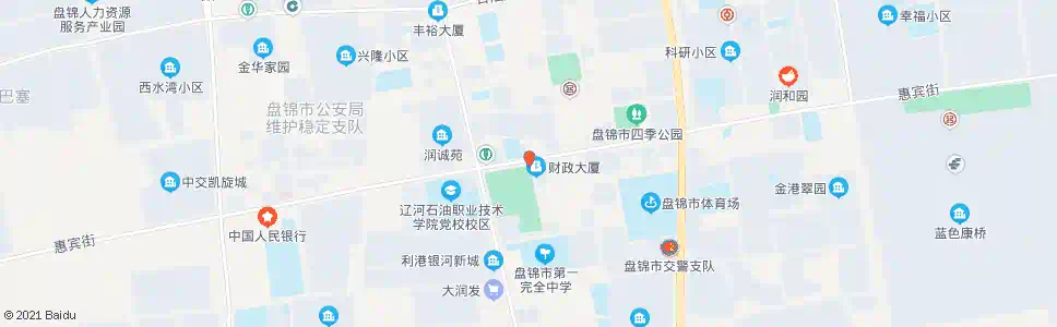盘锦财政大厦_公交站地图_盘锦公交_妙搜公交查询2025