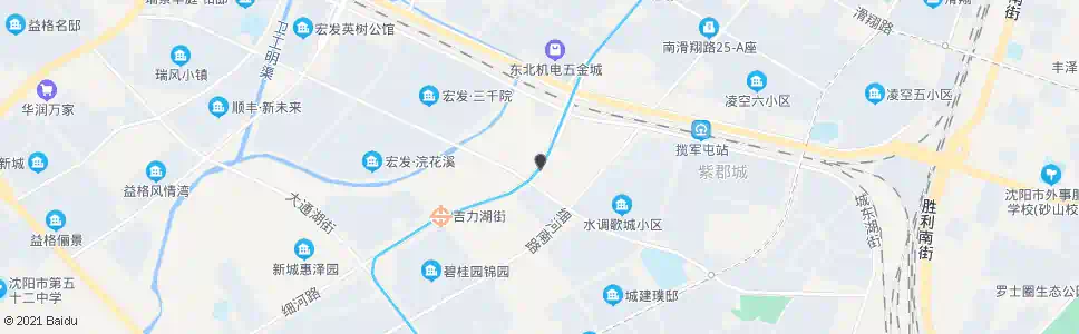 沈阳吉力湖街细河路_公交站地图_沈阳公交_妙搜公交查询2025