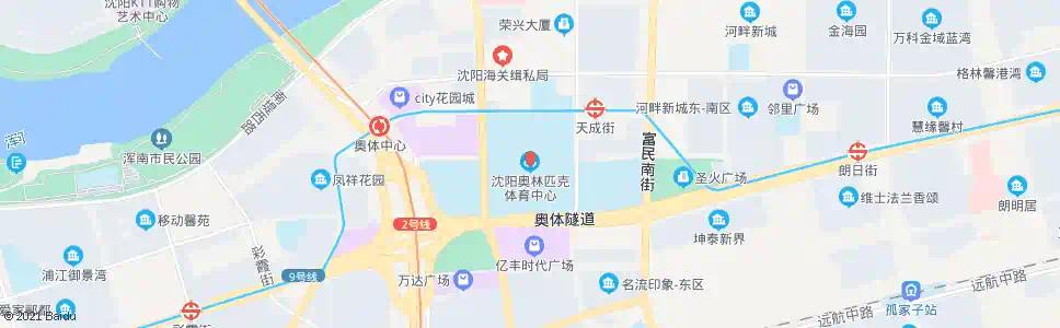 沈阳奥体中心(G304)_公交站地图_沈阳公交_妙搜公交查询2025