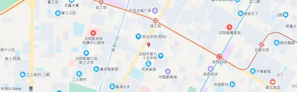 沈阳南七路保工街_公交站地图_沈阳公交_妙搜公交查询2025