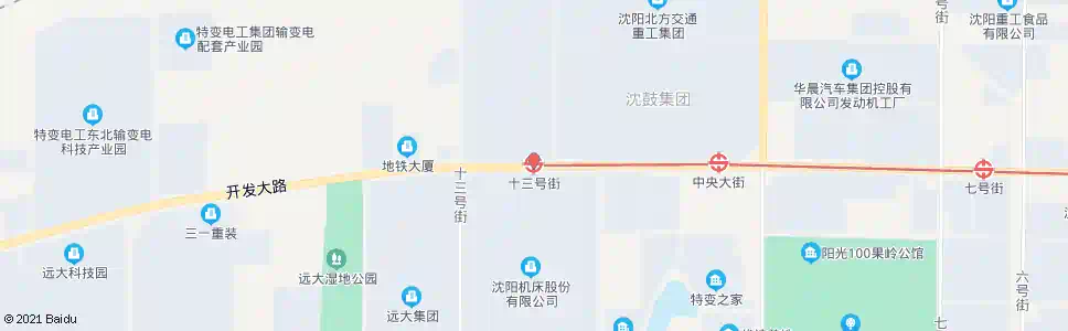 沈阳十三号街_公交站地图_沈阳公交_妙搜公交查询2025
