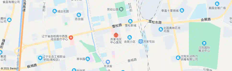 沈阳苏家屯中心医院_公交站地图_沈阳公交_妙搜公交查询2025