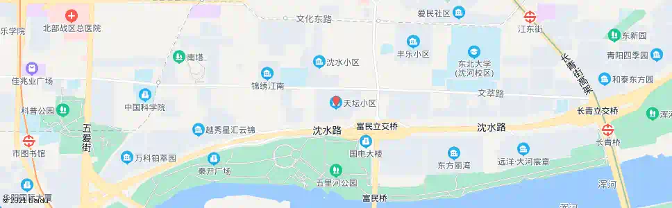 沈阳天坛小区_公交站地图_沈阳公交_妙搜公交查询2025