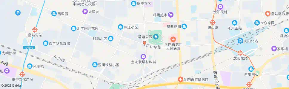 沈阳碧塘公园南_公交站地图_沈阳公交_妙搜公交查询2025
