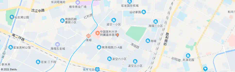 沈阳滑翔路腾飞一街_公交站地图_沈阳公交_妙搜公交查询2025