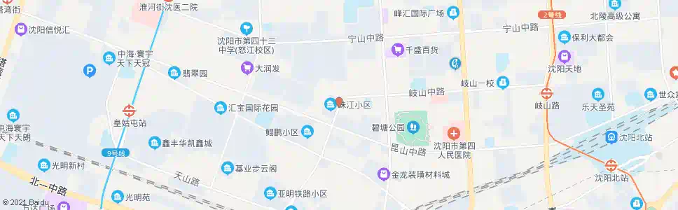 沈阳珠江街岐山路_公交站地图_沈阳公交_妙搜公交查询2025
