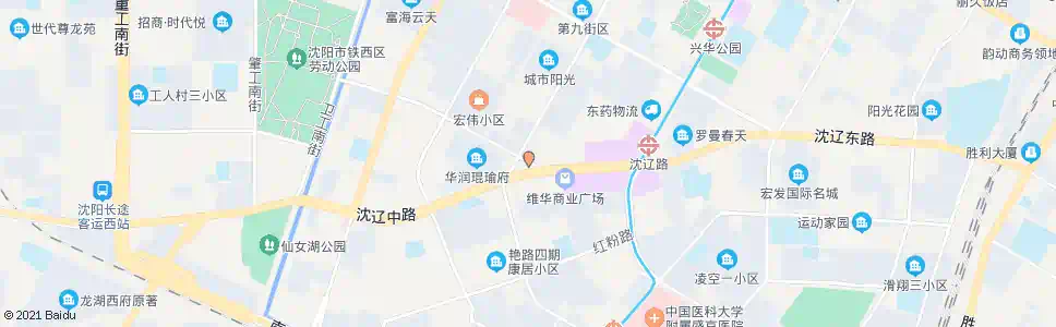 沈阳南十三路艳粉街_公交站地图_沈阳公交_妙搜公交查询2025