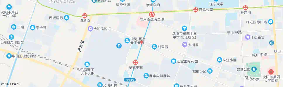 沈阳华山路淮河街_公交站地图_沈阳公交_妙搜公交查询2025