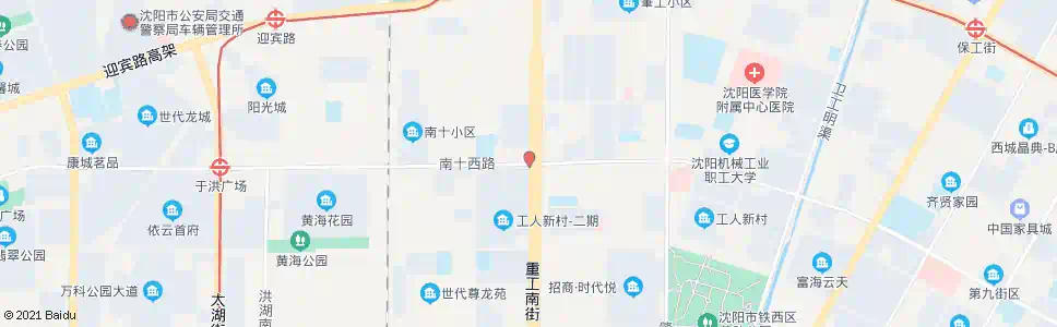 沈阳南十路重工街_公交站地图_沈阳公交_妙搜公交查询2025