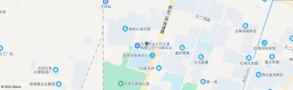 沈阳铁西区体育中心_公交站地图_沈阳公交_妙搜公交查询2025