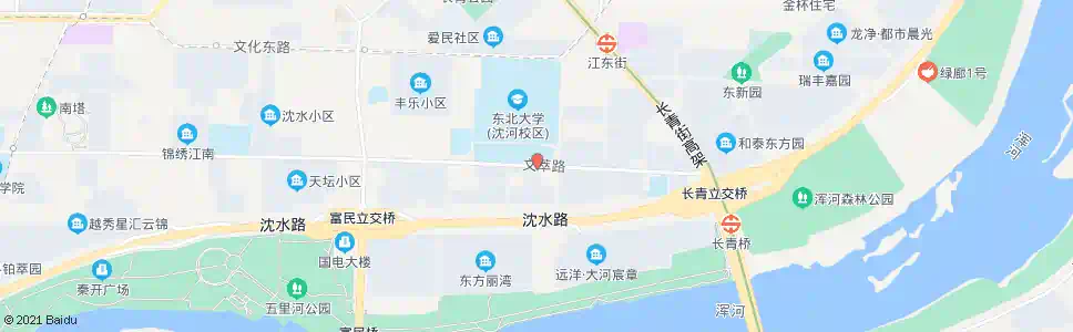 沈阳文萃路丰乐二街_公交站地图_沈阳公交_妙搜公交查询2025