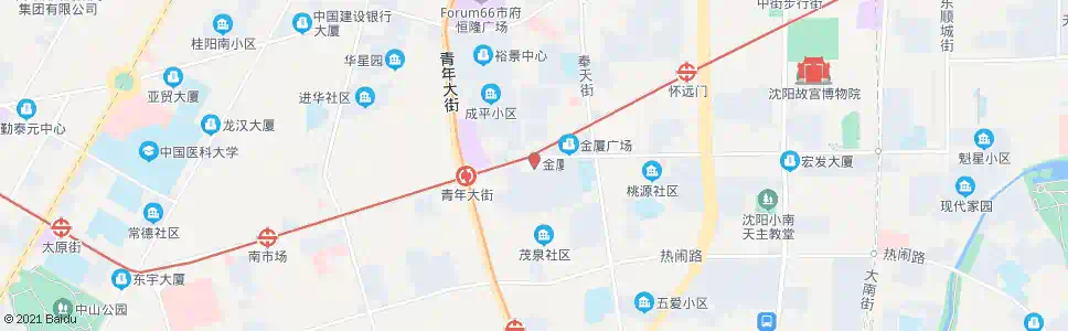 沈阳奉天街房地产大厦_公交站地图_沈阳公交_妙搜公交查询2025