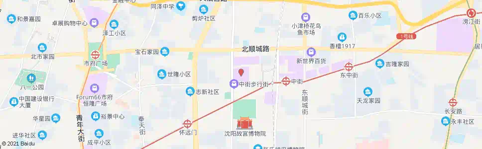 沈阳市府恒隆广场_公交站地图_沈阳公交_妙搜公交查询2025