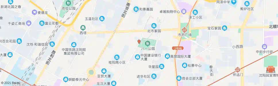 沈阳八一公园西_公交站地图_沈阳公交_妙搜公交查询2025