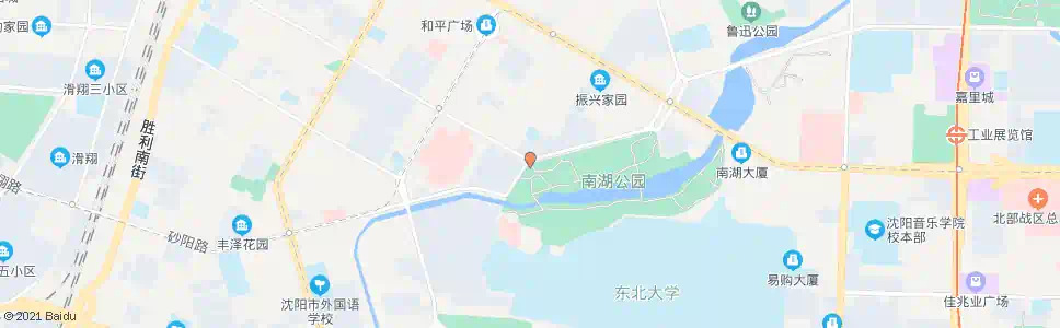 沈阳南湖公园西门南_公交站地图_沈阳公交_妙搜公交查询2025