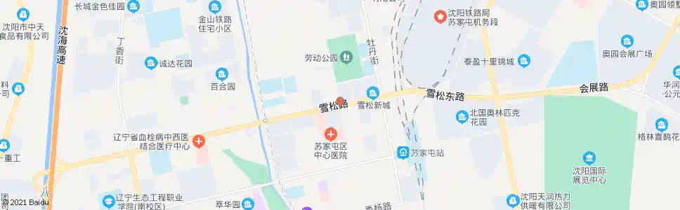 沈阳雪松路牡丹街_公交站地图_沈阳公交_妙搜公交查询2025