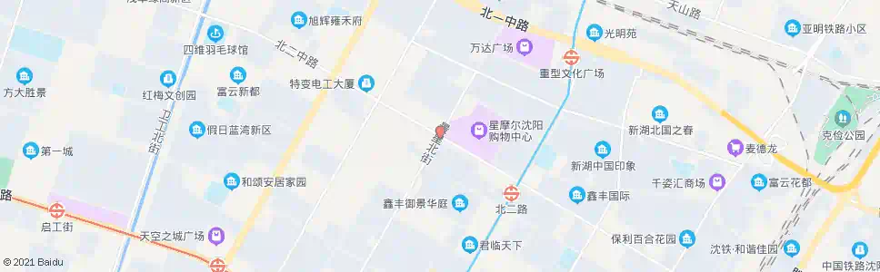 沈阳景星街北二路_公交站地图_沈阳公交_妙搜公交查询2025