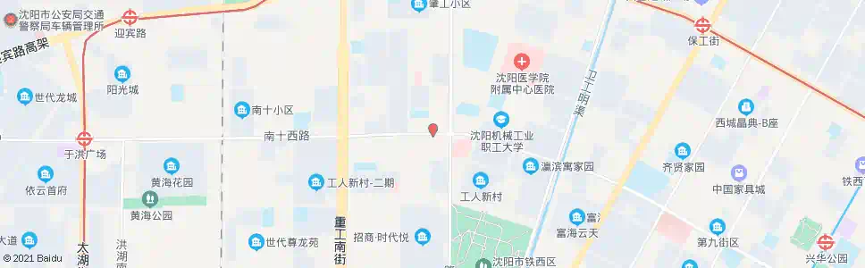 沈阳南十路肇工街_公交站地图_沈阳公交_妙搜公交查询2025