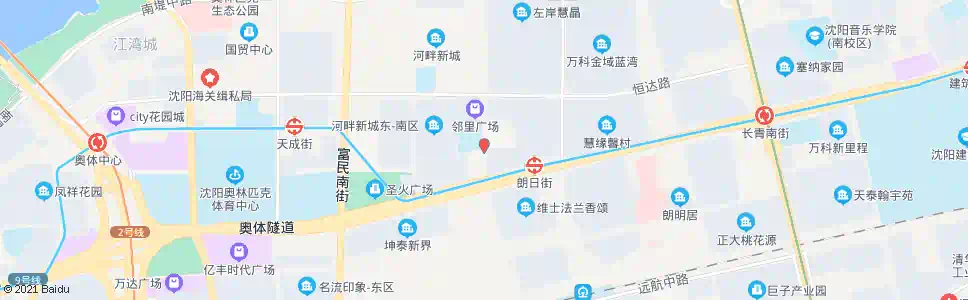 沈阳朗月街浑南中路_公交站地图_沈阳公交_妙搜公交查询2025