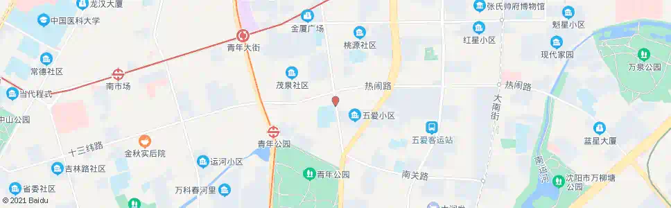 沈阳五爱西区西_公交站地图_沈阳公交_妙搜公交查询2025