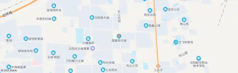 沈阳三台子(国奥现代城)_公交站地图_沈阳公交_妙搜公交查询2025