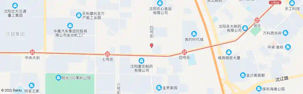 沈阳四号街(开发大路)_公交站地图_沈阳公交_妙搜公交查询2025