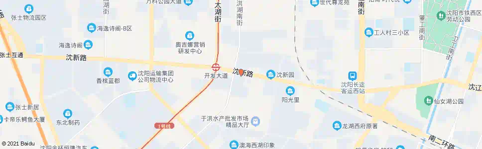 沈阳洪湖二街沈新路_公交站地图_沈阳公交_妙搜公交查询2025