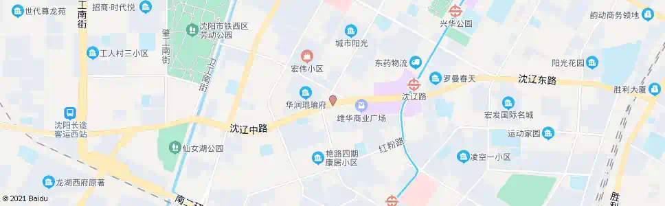 沈阳艳粉街沈辽路_公交站地图_沈阳公交_妙搜公交查询2025