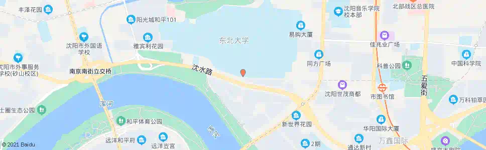 沈阳东北大学南门_公交站地图_沈阳公交_妙搜公交查询2025
