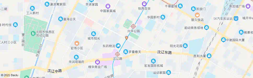 沈阳南十路兴华街_公交站地图_沈阳公交_妙搜公交查询2025