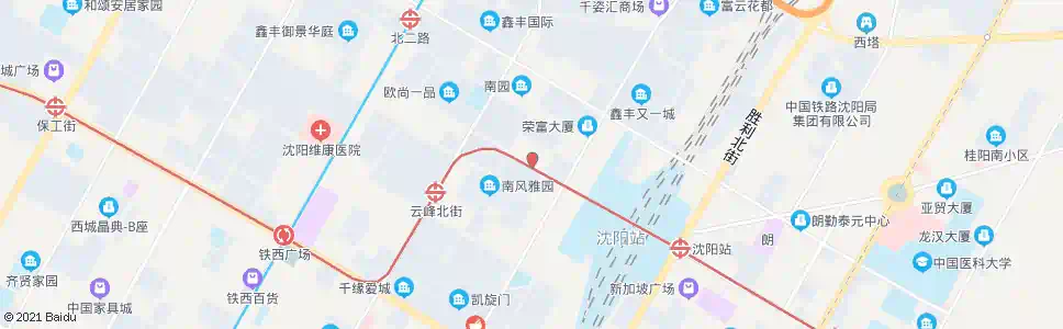沈阳北三路兴工街_公交站地图_沈阳公交_妙搜公交查询2025