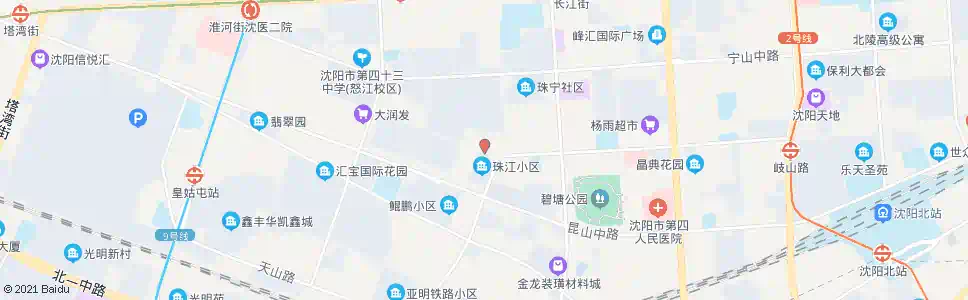 沈阳岐山路珠江街_公交站地图_沈阳公交_妙搜公交查询2025