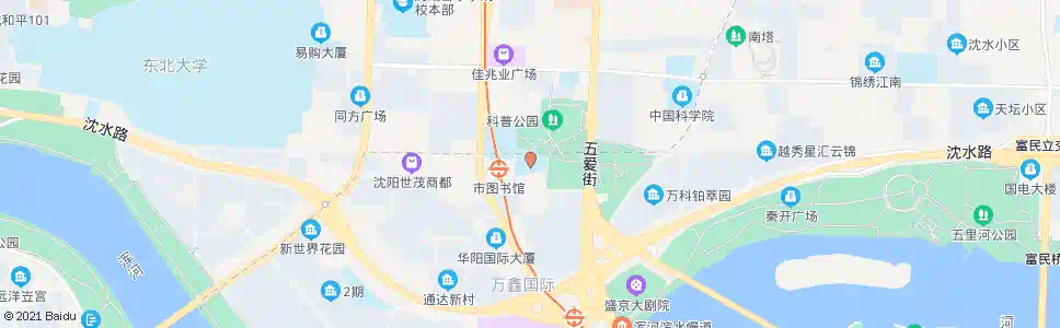 沈阳市图书馆站_公交站地图_沈阳公交_妙搜公交查询2025