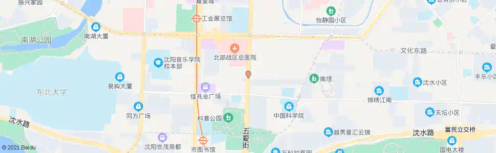 沈阳五爱街文萃路_公交站地图_沈阳公交_妙搜公交查询2025