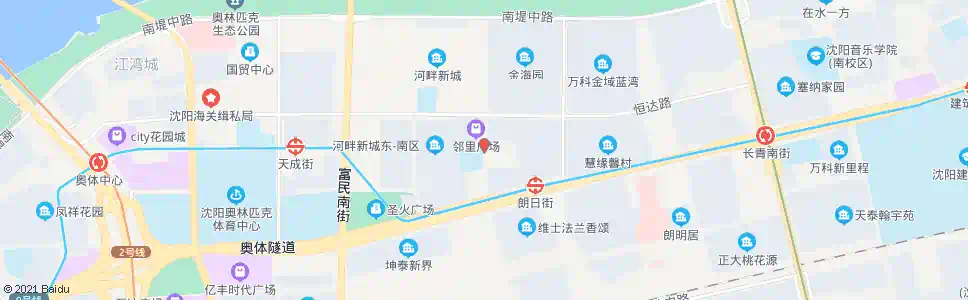 沈阳南堤路朗月街_公交站地图_沈阳公交_妙搜公交查询2025