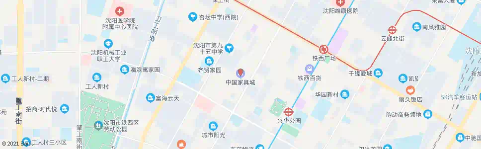 沈阳中国家具城_公交站地图_沈阳公交_妙搜公交查询2025