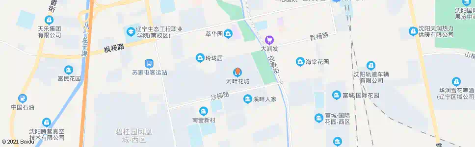沈阳河畔花城_公交站地图_沈阳公交_妙搜公交查询2025