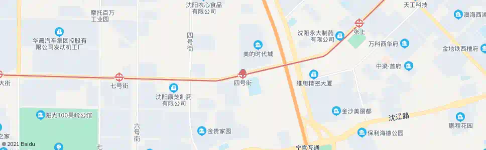 沈阳地铁四号街站_公交站地图_沈阳公交_妙搜公交查询2025