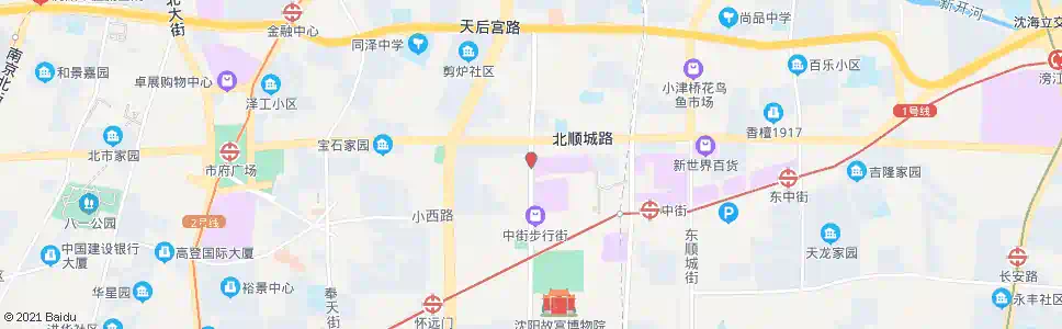 沈阳小北门皇城恒隆广场_公交站地图_沈阳公交_妙搜公交查询2025