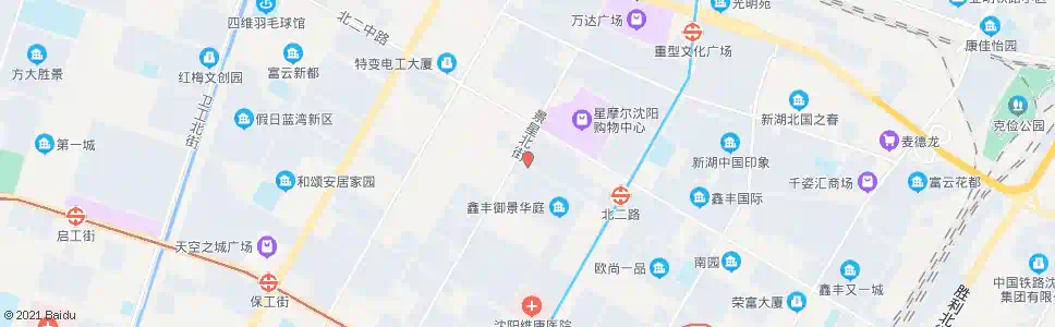 沈阳小北二路景星街_公交站地图_沈阳公交_妙搜公交查询2025