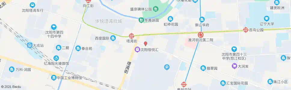 沈阳昆山路塔湾东_公交站地图_沈阳公交_妙搜公交查询2025