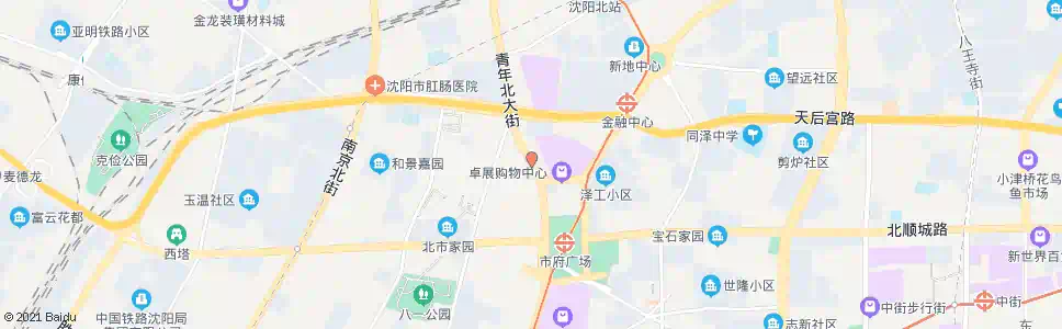 沈阳青年北大街哈尔滨路_公交站地图_沈阳公交_妙搜公交查询2025