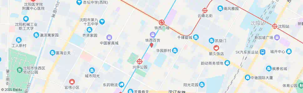 沈阳南七路兴华街_公交站地图_沈阳公交_妙搜公交查询2025