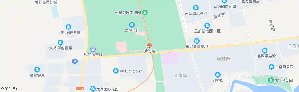 沈阳蒲河路陵园北街_公交站地图_沈阳公交_妙搜公交查询2025