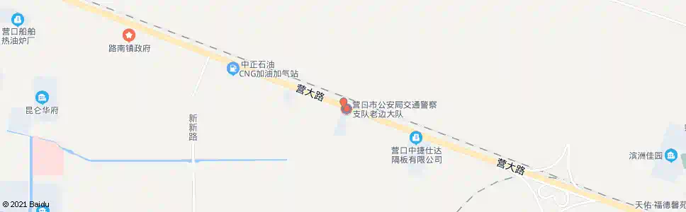 营口老边交警队_公交站地图_营口公交_妙搜公交查询2025