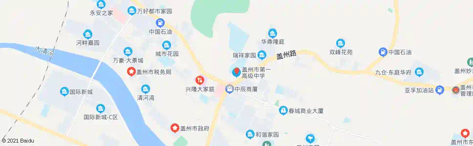 营口盖州第一高级中学_公交站地图_营口公交_妙搜公交查询2025