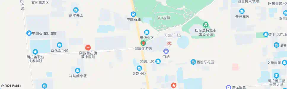 阿拉善健康花园西门_公交站地图_阿拉善公交_妙搜公交查询2025