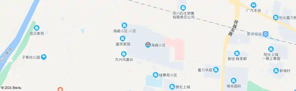 包头海威小区_公交站地图_包头公交_妙搜公交查询2025