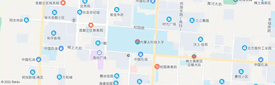 包头科技大学_公交站地图_包头公交_妙搜公交查询2025