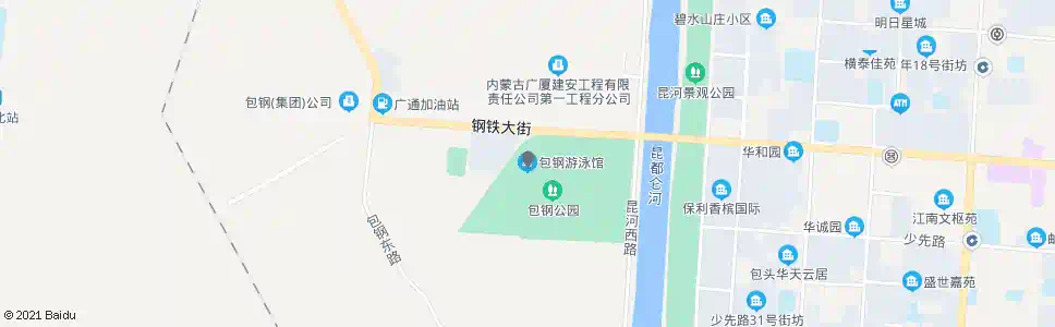 包头包钢游泳馆_公交站地图_包头公交_妙搜公交查询2025